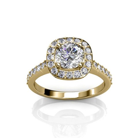 Cushy Ring - Gold and Crystal