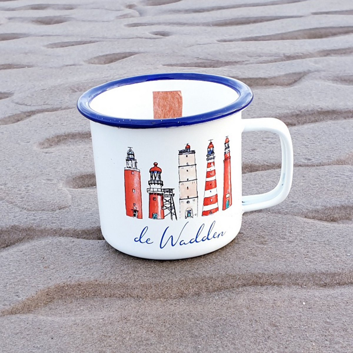 WADDEN LIGHTHOUSES KERZE IN EINEM BECHER