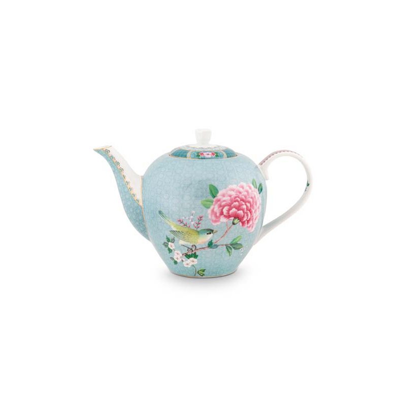 Tea Pot Large Blushing Birds Blue 1.6ltr