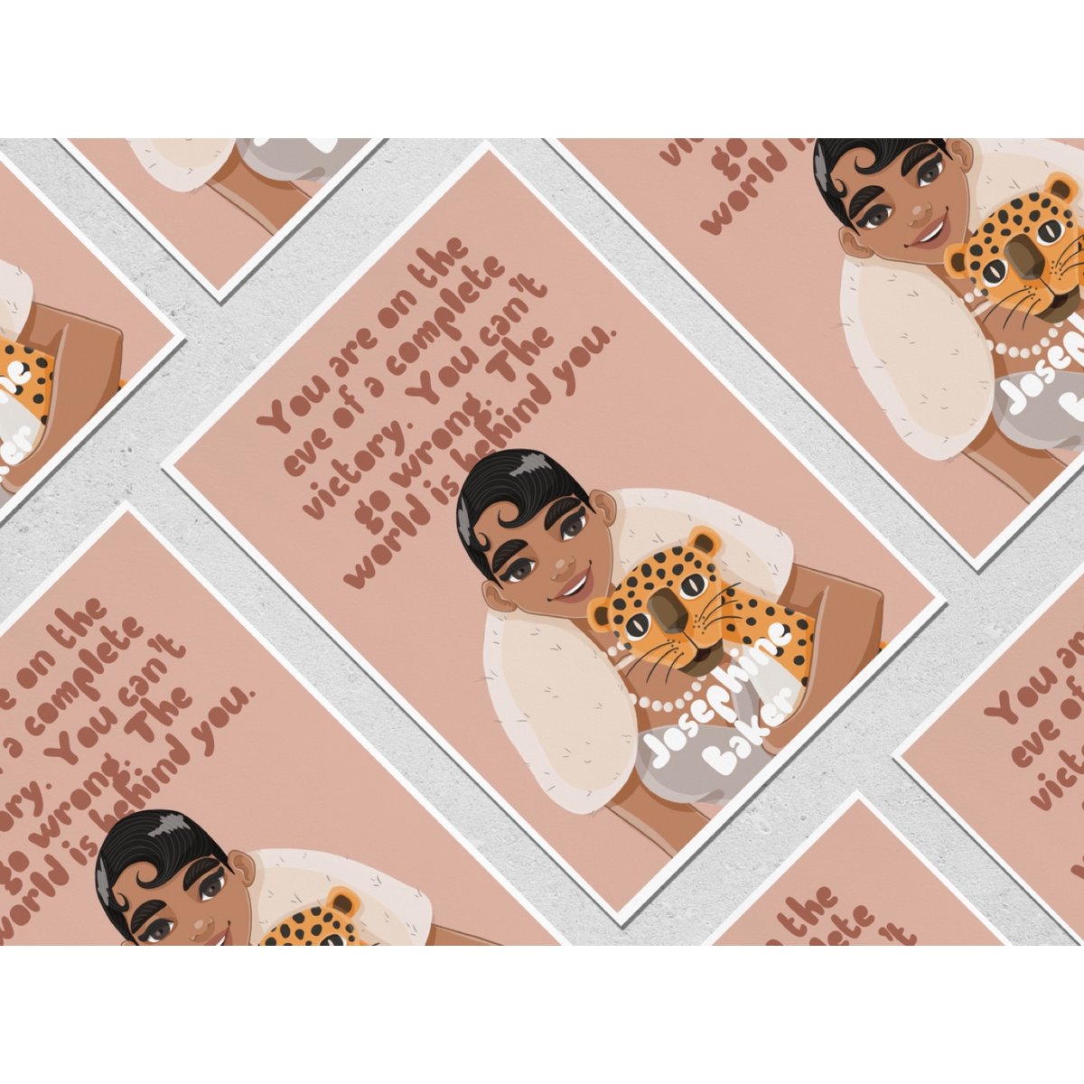 Josephine Baker - Art mural pour chambre d'enfants (A4)
