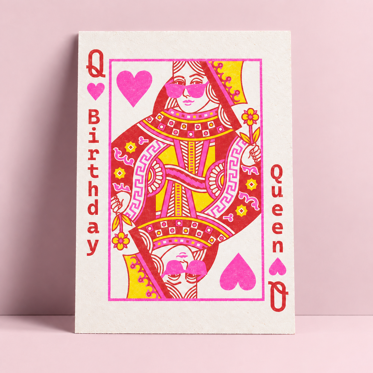 Carte d'anniversaire imprimée Riso Birthday Queen