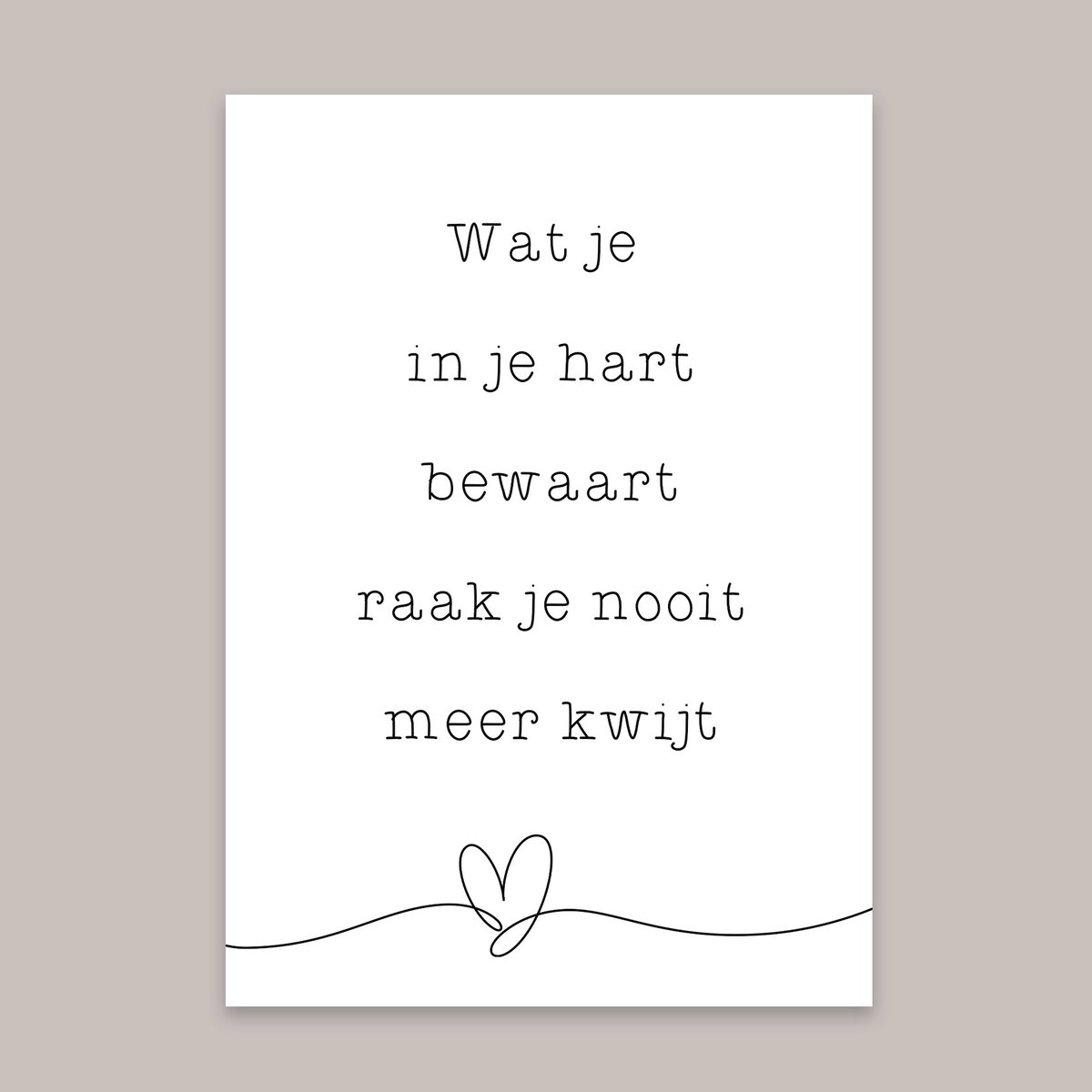 Living card "What you keep in your heart"
