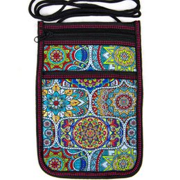 En skuldertaske med Boho -mønster - Mandala - 23.5x15cm