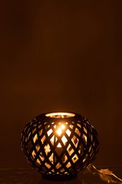 Lampada J-Line - bambù - nero