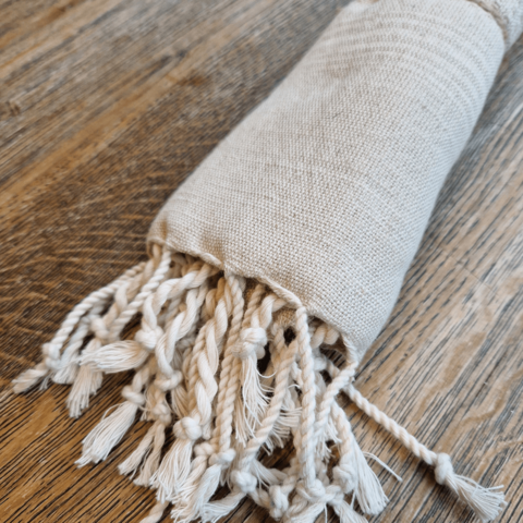 Alya Hamam-Handtuch aus Leinen, Natur