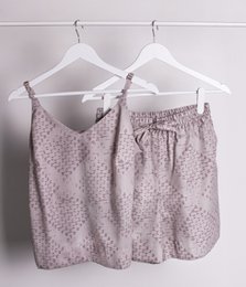 Conjunto dos piezas Mesh Almond (blusa+short)