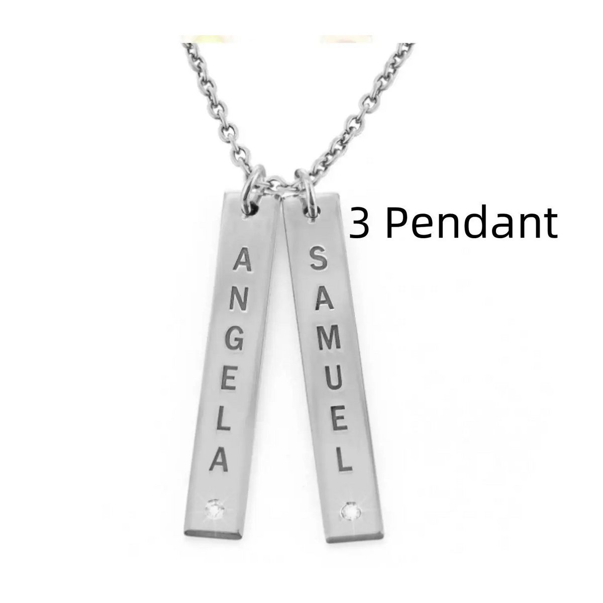 Collier vertical personnalisé, cadeau de la fête des mères