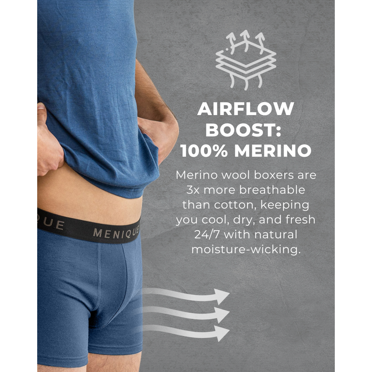 Men's Merino Short Boxer Briefs