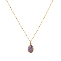 gold necklace amethyst