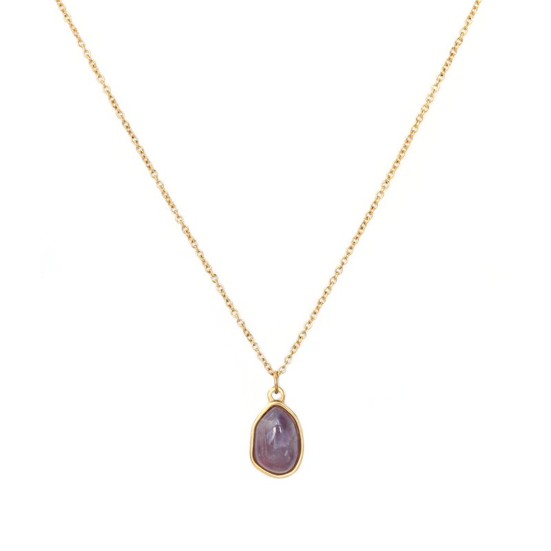 gold necklace amethyst