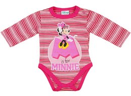 Disney Minnie Mouse Piger langærmet bodysuit Pink Stripe