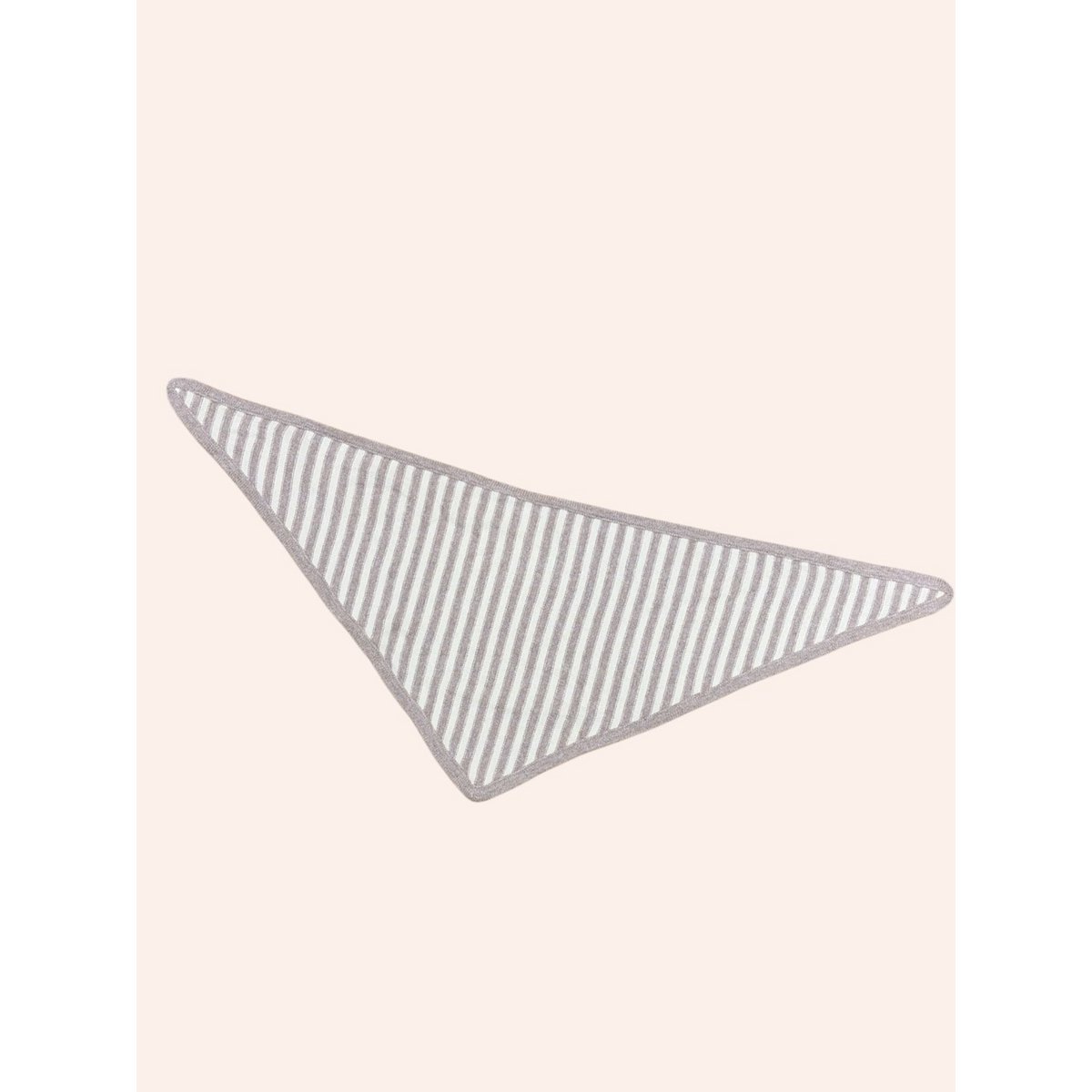 Foulard triangle rayé 100% laine mérinos