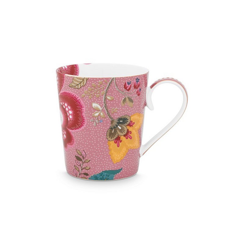 Tazza Alfabeto Fantasia Floreale Rosa - M - 350ml