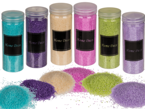 Deco sand, fine grained, 6 colours ass.,