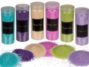 Deco sand, fine grained, 6 colours ass.,