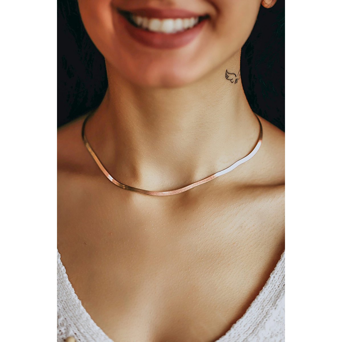COLLANA ITALIANA CATENA IN ORO ROSA