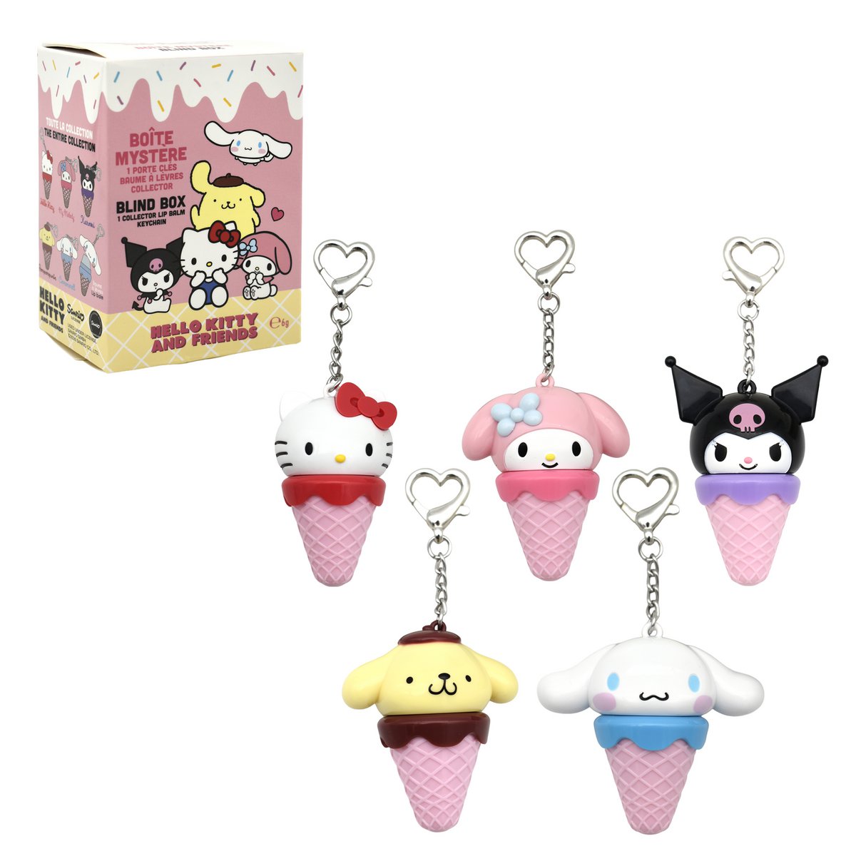 Blind Box Baume à Lèvres Glace Hello Kitty Friends 6g – Display 25