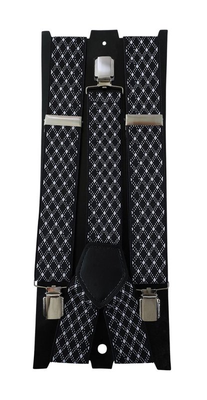 Bretelle lunghezza totale 95 cm, nero/bianco