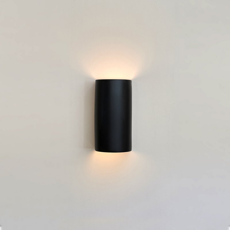 Ceramic wall lamp - Matte black