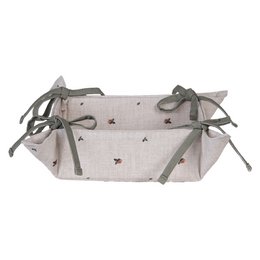 Brotkorb 35x35x8 cm Beige Baumwolle