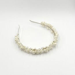 Pearl crystal tiara for elegant bridal hairstyles