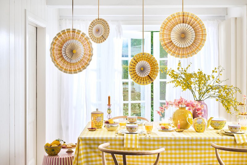 Plate Lily&Lotus Yellow 23cm