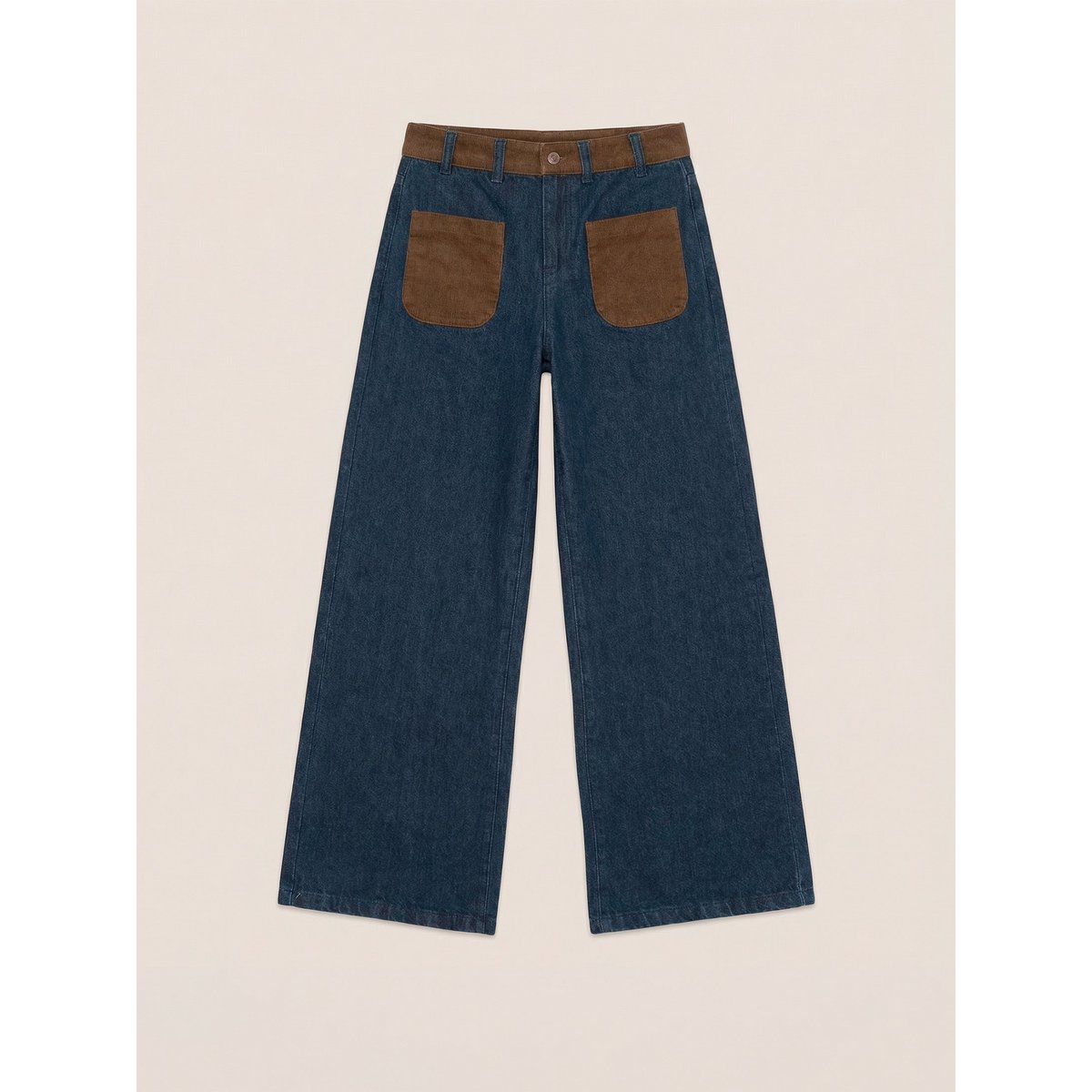 Backstreet Blue and Brown Denim Pants