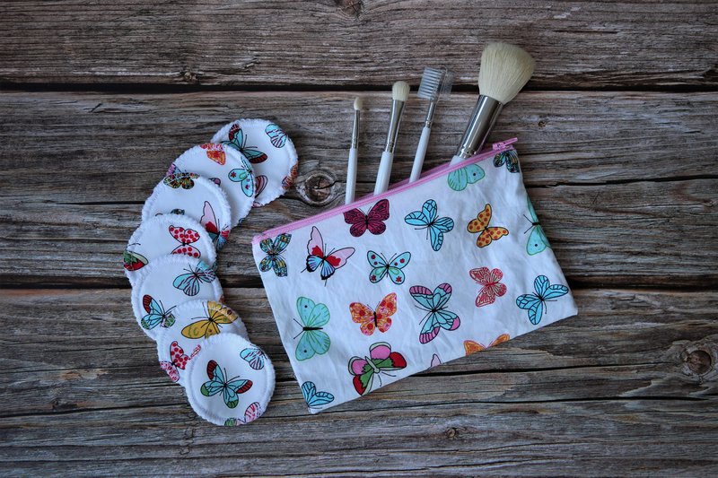 Wiederverwendbare Gesichtspads mit Make-up-Tasche, Zero Waste Make-up, umweltfreundlich, Geschenk für sie, Make-up-Entferner-Pads, wiederverwendbare Make-up-Pads, Stofftücher