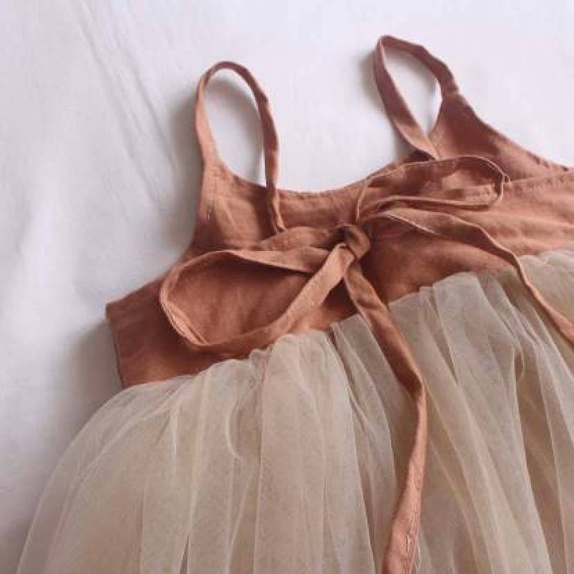 Annie & Charles® Organic Linen Tulle Dress