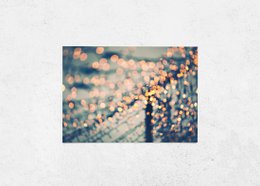 Postcard with a festive display of twinkling lights, perfect for Christmas cards.