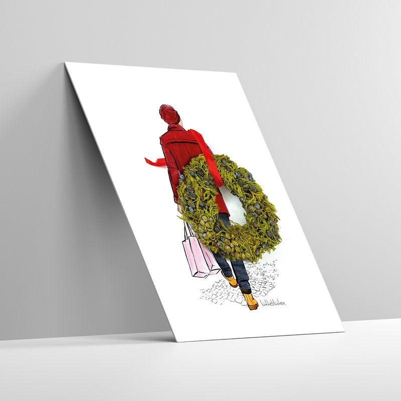 Christmas Card - He went shopping
