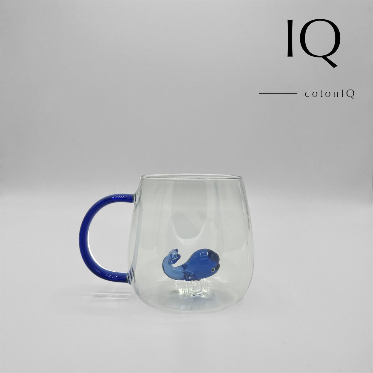 Glasskop med 3D-figur-whale-380 ml