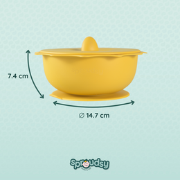 Baby bowl with suction cup – Clouds