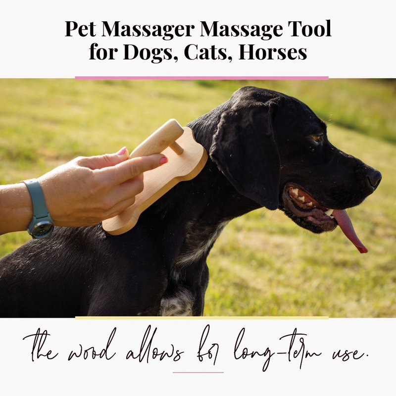 Wooden Massage Tool for Dogs, Cats, Horses, Pet Massager