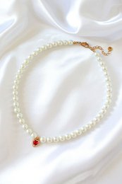 Chérie | Collier ras du cou en perles tchèques 24 carats