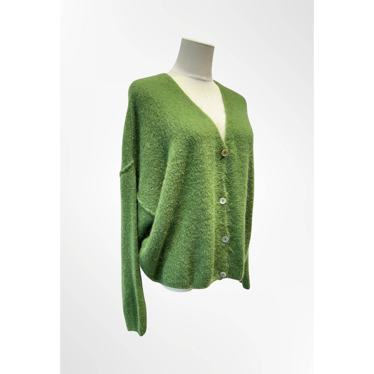 Cardigan Femme - Qualité Premium – Col V Profond en Maille Douce avec Boutons- ALPAGA/ LAINE - 23050