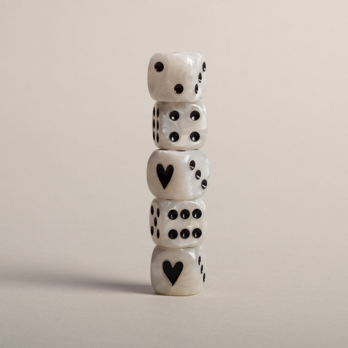 Dobbelstenenset parelmoer zwart (VE = 8 sets)