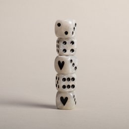 Dobbelstenenset parelmoer zwart (VE = 8 sets)