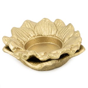 Tea holder flower gold