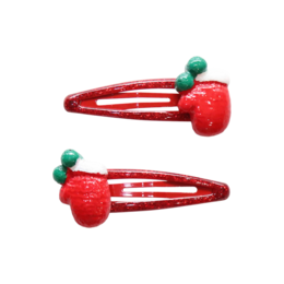 Haarclips met kerstthema - Kersthandschoenen
