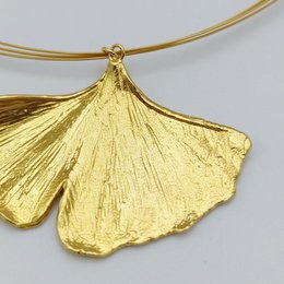 Echte Ginkgo-Biloba-Blatt-Halskette, handgefertigter Naturschmuck, Bio-Wald-Anhänger, Geschenk für Langlebigkeit und Erfolg, Sterling Silber 925