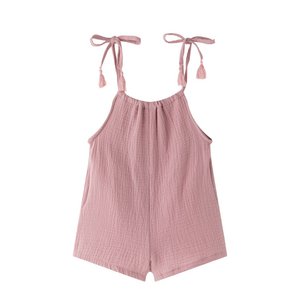 Kurzer Mädchenoverall 3-9A mauve bambula JGV96753