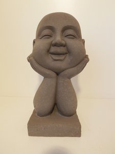 Garden head on hands