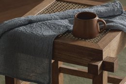 Viskestykke (viskestykke) / Denimstriber, 100% hør