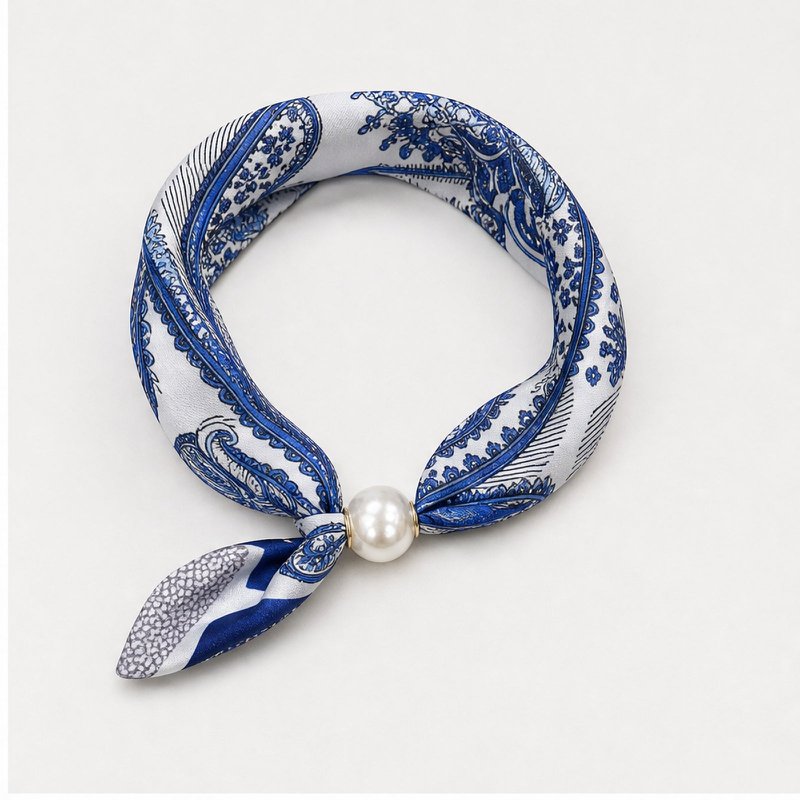 HS Parelsjaal Satijnprint Paisley - Meerdere Prints