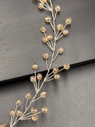 Enredadera de pelo de cristal de cristal dorado claro con elección de alambre