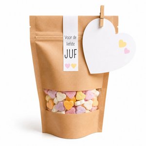 Juf Cadeautje Met Vruchtenhartjes | Kant-en-klaar Bedankje Voor De Liefste Juf