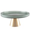Green gilded cake dish 21x21x8cm