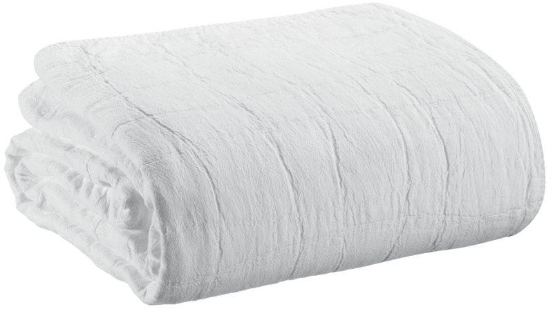 Coperta riciclata Titou bianca 140 x 200