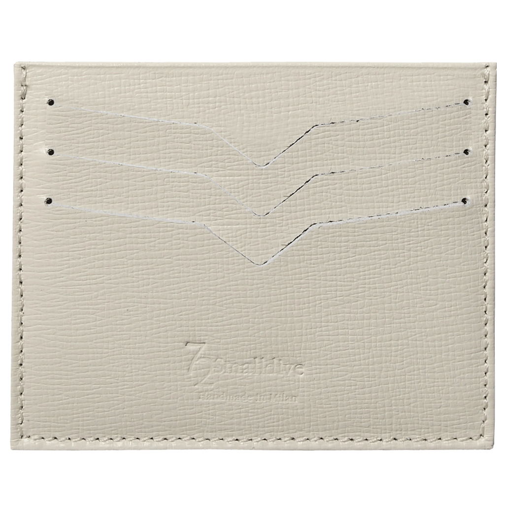 Porte-cartes de crédit Saffiano Ivoire